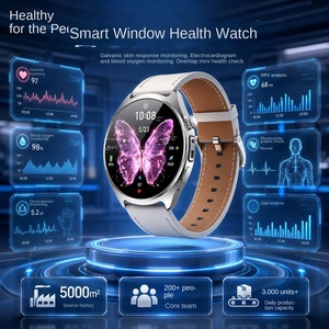 AMOLED Smartwatch Large Fall-Detection Alarm Fitness Tracker Heart Rate Blood Oxygen Monitoring Seniors